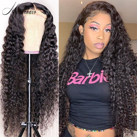 Myiseehair Glueless Full Lace Wigs Virgin Brazillian Deep Curly 100% Human Hair ISEE79