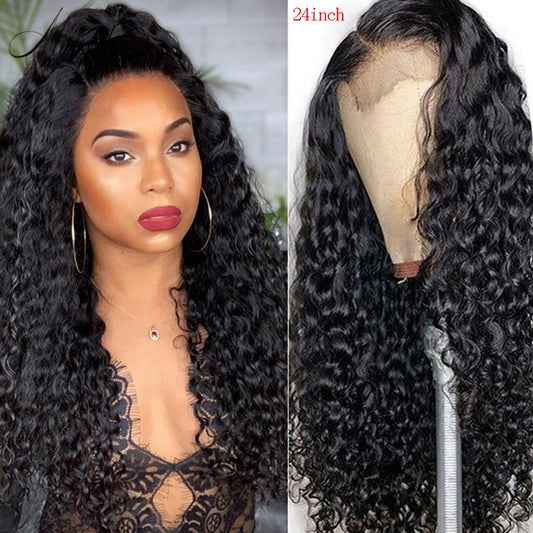 Myiseehair Curly Brazilian Virgin Hair 13*6 Lace Front Wig Thick Human Hair Wig With Bleached Knots ISEE85