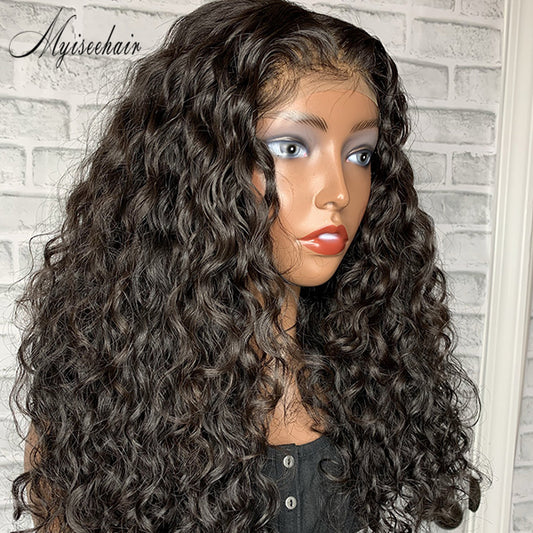MYISEEHAIR Deep Wave Virgin Human Hair Pre-Plucked 360 Lace Wigs ISEE72