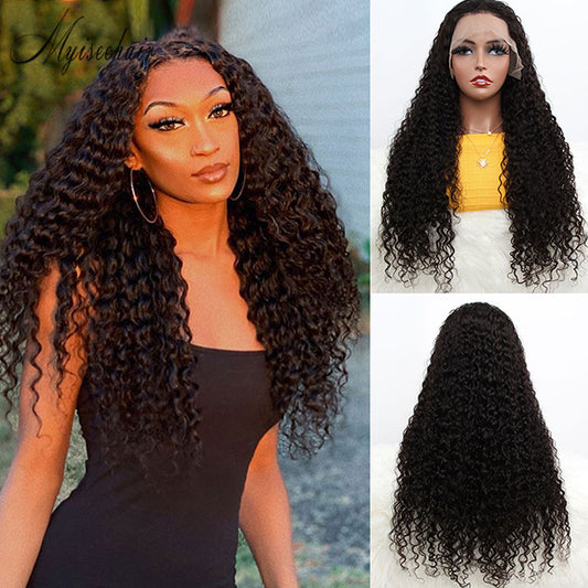 Myiseehair Lace Front Human Hair Curly Wig Pre Plucked With Baby Hair Free Shipping ISEE87