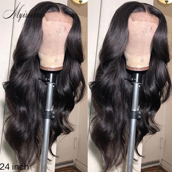 Myiseehair Body Wave Brazilian Human Hair Wigs 13x4 Lace Front Wig For Black Women With Pre Plucked ISEE86