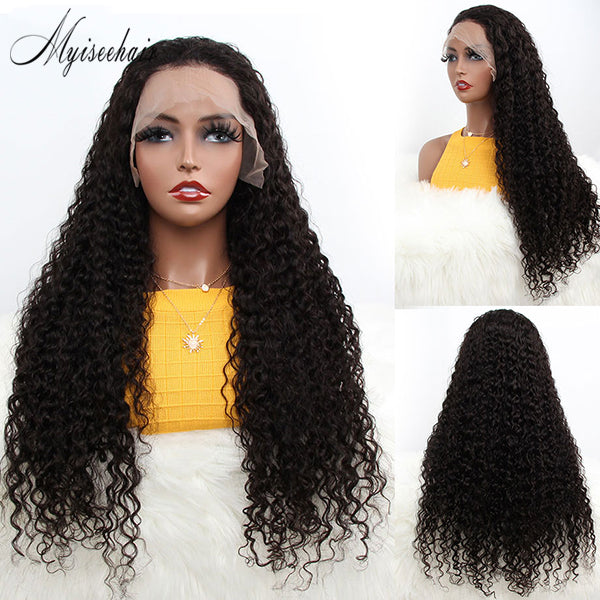 Myiseehair Lace Front Human Hair Curly Wig Pre Plucked With Baby Hair Free Shipping ISEE87