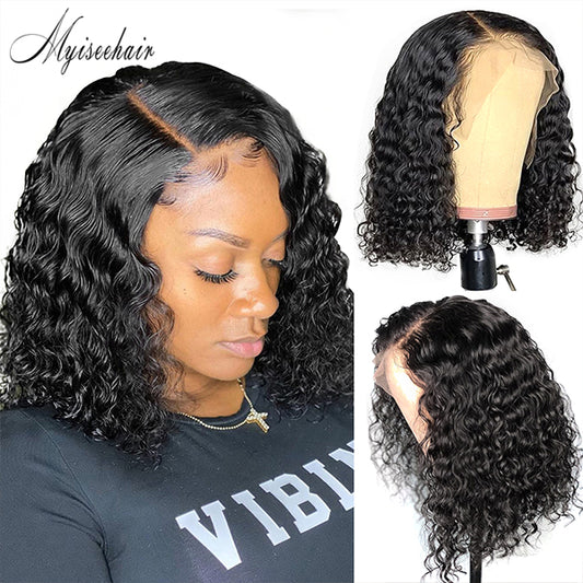 MYISEEHAIR Deep Wave 360 Lace Frontal Wig With Fake Scalp ISEE69