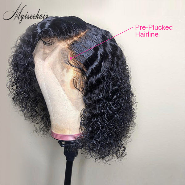 MYISEEHAIR Deep Wave 360 Lace Frontal Wig With Fake Scalp ISEE69