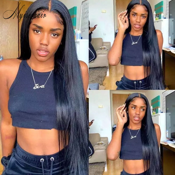 Undetectable Dream Swiss Lace Silky Straight HD Lace Front Wigs Virgin Brazilian Hair Wigs ISEE101