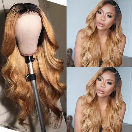 10A Ash Blonde Highlights Natural Wavy 360 Lace Frontal Wigs HD Lace Virgin Human Hair With Bleached Knots ISEE66