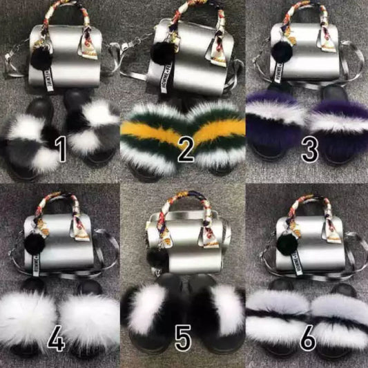 Fur Slippers Straddle Bag Suit L213