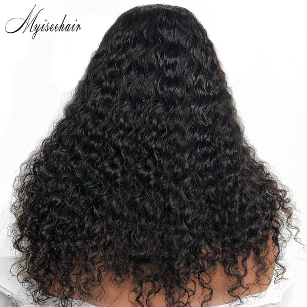 HD LACE CURLY VIRGIN HUMAN HAIR WIGS PRE PLUCKED 360 LACE WIG WITH BABY HAIR ISEE14