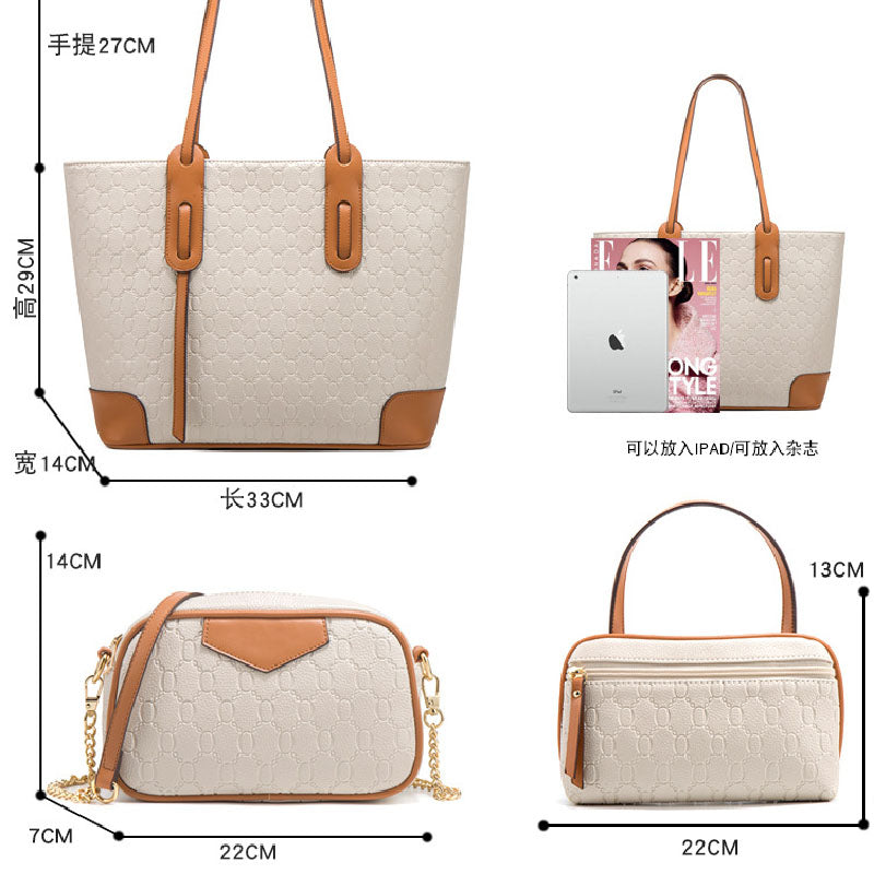 Handbag Fashion Large Ttote Bag Trend Single Shoulder Diagonal Bag 4 piece L119