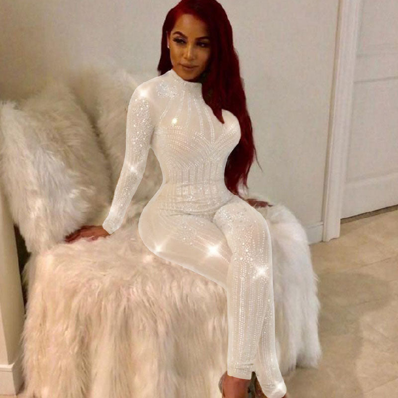 Hot Drilling New Hot Drilling Mesh Jumpsuit L193