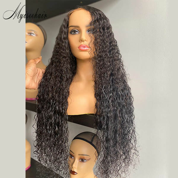 MYISEEHAIR BLACK COLOR 150% DENSITY 360 GLUELESS FRONTAL LACE WIG ISEE52