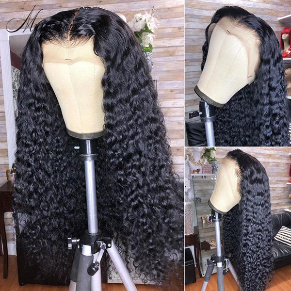 MYISEEHAIR NORA HUMAN HAIR CURLY LACE FRONT WIG NATURAL COLOR FAKE SCALP ISEE100
