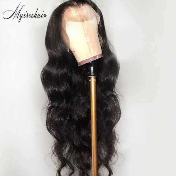 MYISEEHAIR PRE BLEACHED KNOTS BODY WAVE BEST VIRGIN HUMAN HAIR FULL LACE WIG ISEE17