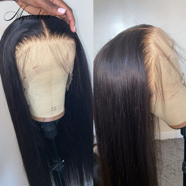MYISEEHAIR STRIAHGT UNDETECTABLE HD LACE HUMAN HAIR 13X6 LACE WIG ISEE27