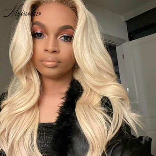 MYISEEHAIR #613 COLOR BLONDE 150% WAVY LACE FRONT WIG ISEE65