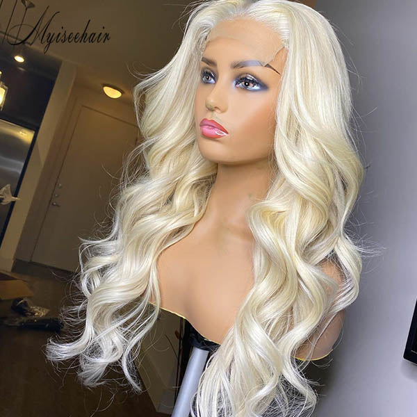 MYISEEHAIR #613 COLOR BLONDE 150% WAVY LACE FRONT WIG ISEE65