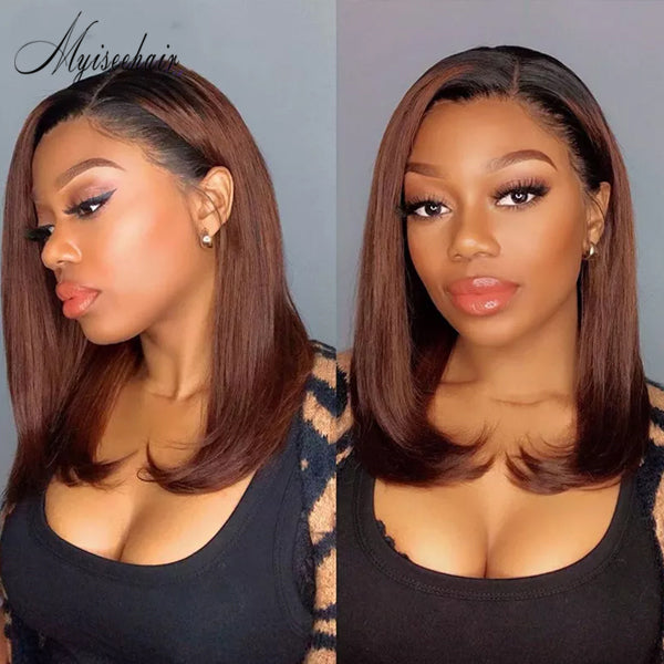 Myiseehair T1b30 Ombre Color Bob Lace Front Wig FAKE SCALP ISEE39Myiseehair T1b30 Ombre Color Bob Lace Front Wig FAKE SCALP ISEE39