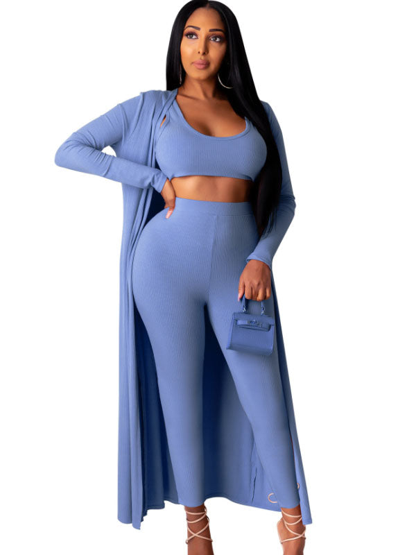 Stylish Sports Home Robe Jacket Three Piece Set L129