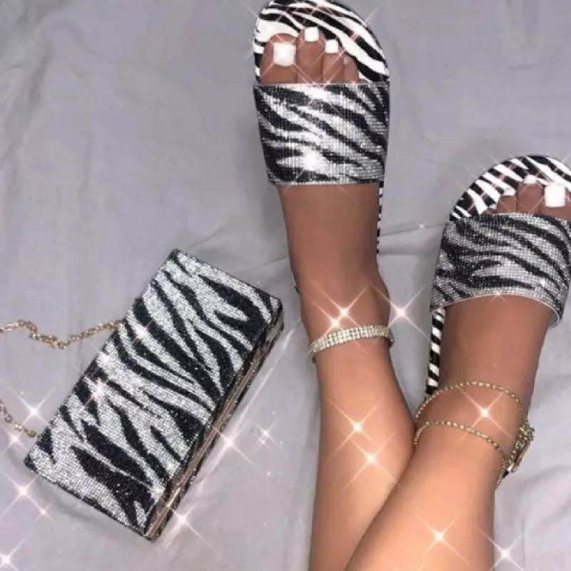 Wholesale Fashion slippers & bag set for women L226