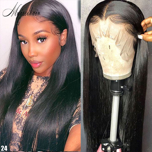 Myiseehair Virgin Brazilian Straight Hair Glueless Full Lace Wig 180% Density Top Quality Natural Hairline With Baby Hair ISEE76