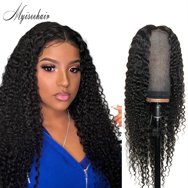 Myiseehair Deep Wave 180% Density 13x6 Lace Front Human Hair Wigs ISEE88