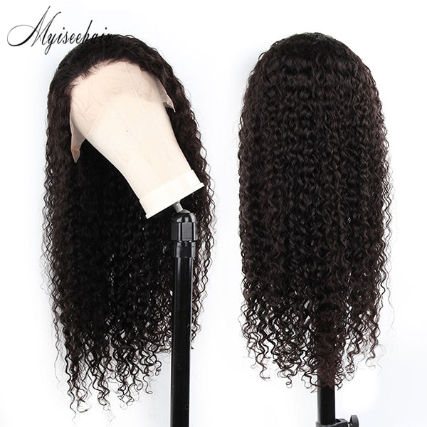 Myiseehair Lace Front Human Hair Curly Wig Pre Plucked With Baby Hair Free Shipping ISEE87