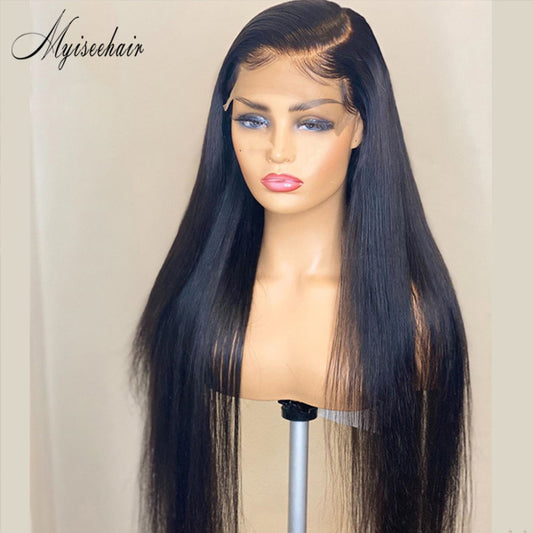 GLUELESS 150% DENSITY STRAIGHT 360 LACE FRONTAL WIGS VIRGIN HUMAN HAIR PRE PLUCKED ISEE09
