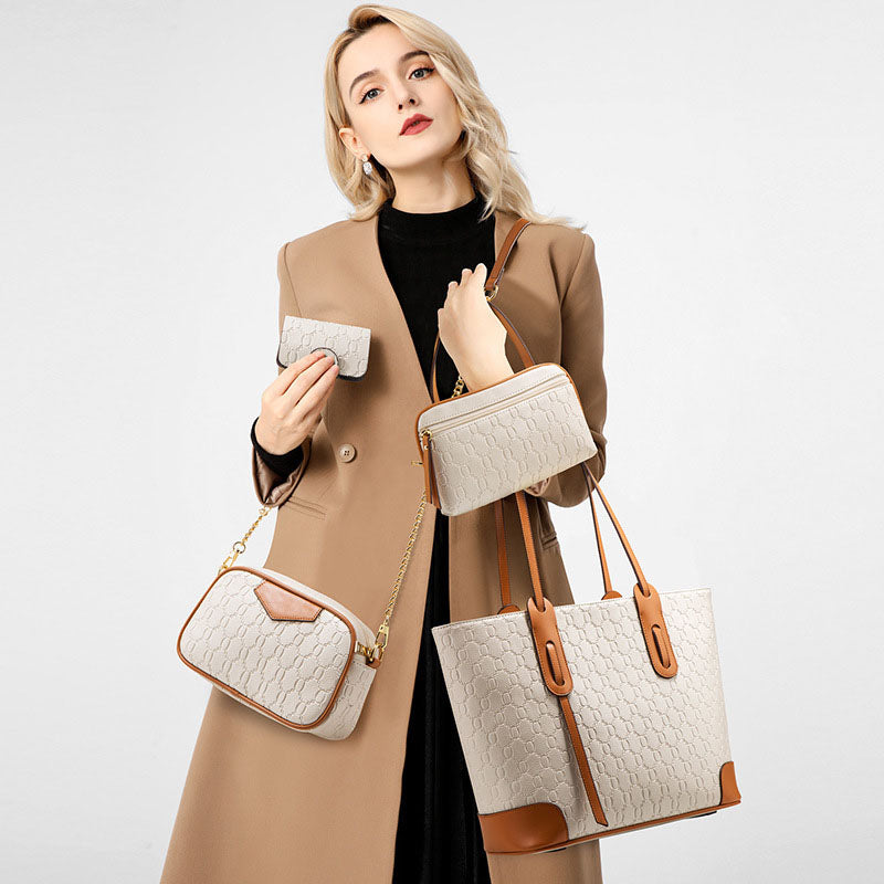 Handbag Fashion Large Ttote Bag Trend Single Shoulder Diagonal Bag 4 piece L119