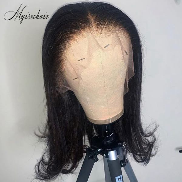 MYISEEHAIR HD Lace Short Hair 136 Lace Front Human Hair Wig With Baby Hair ISEE47