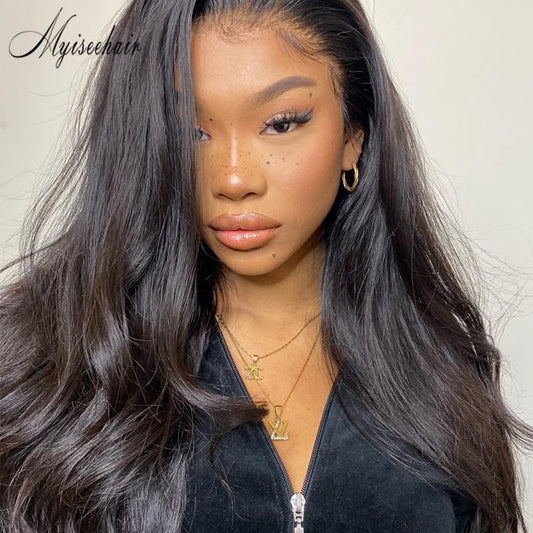 MYISEEHAIR PRE BLEACHED KNOTS BODY WAVE BEST VIRGIN HUMAN HAIR FULL LACE WIG ISEE17