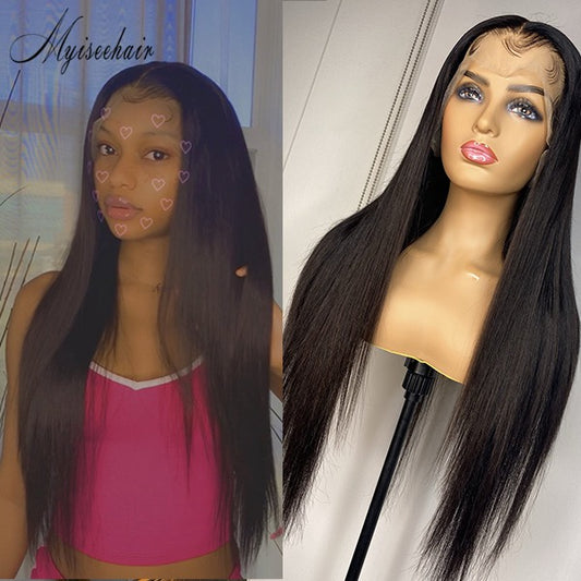 Myiseehair INVISIBLE LACE BEST VIRGIN HAIR 13X6 GLUELESS FRONTAL LACE WIG ISEE01